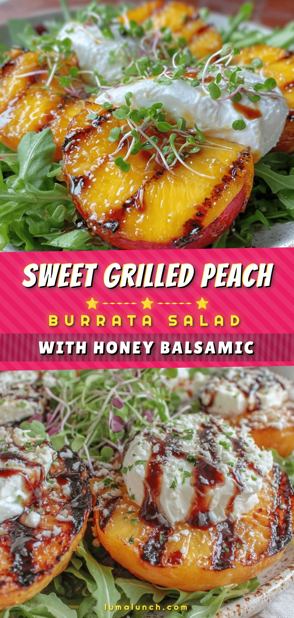 fresh grilled peach burrata salad recipe