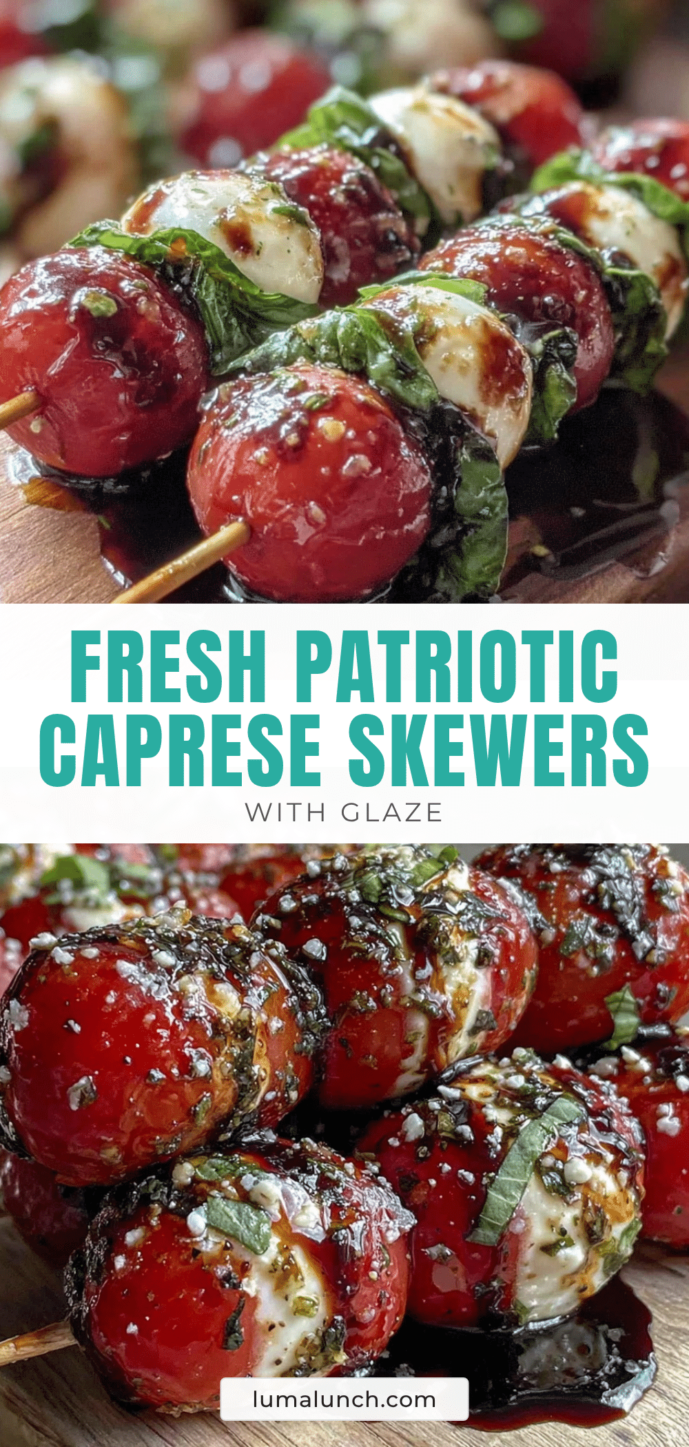 Fresh Patriotic Caprese Skewers recipe