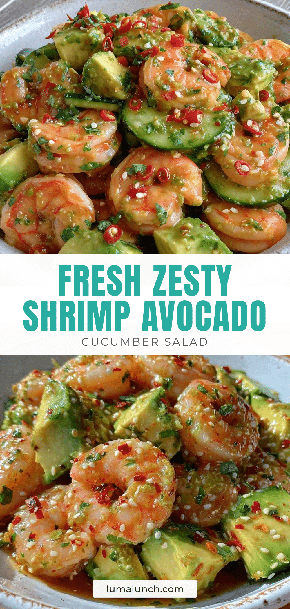 fresh shrimp avocado cucumber salad recipe