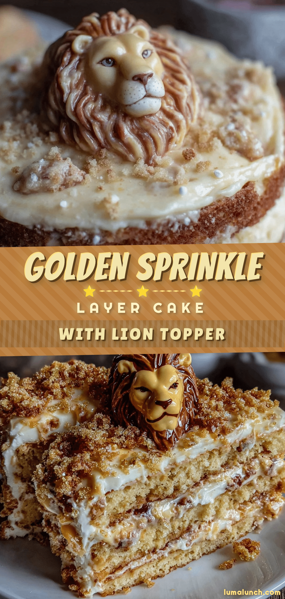 golden sprinkle layer cake recipe