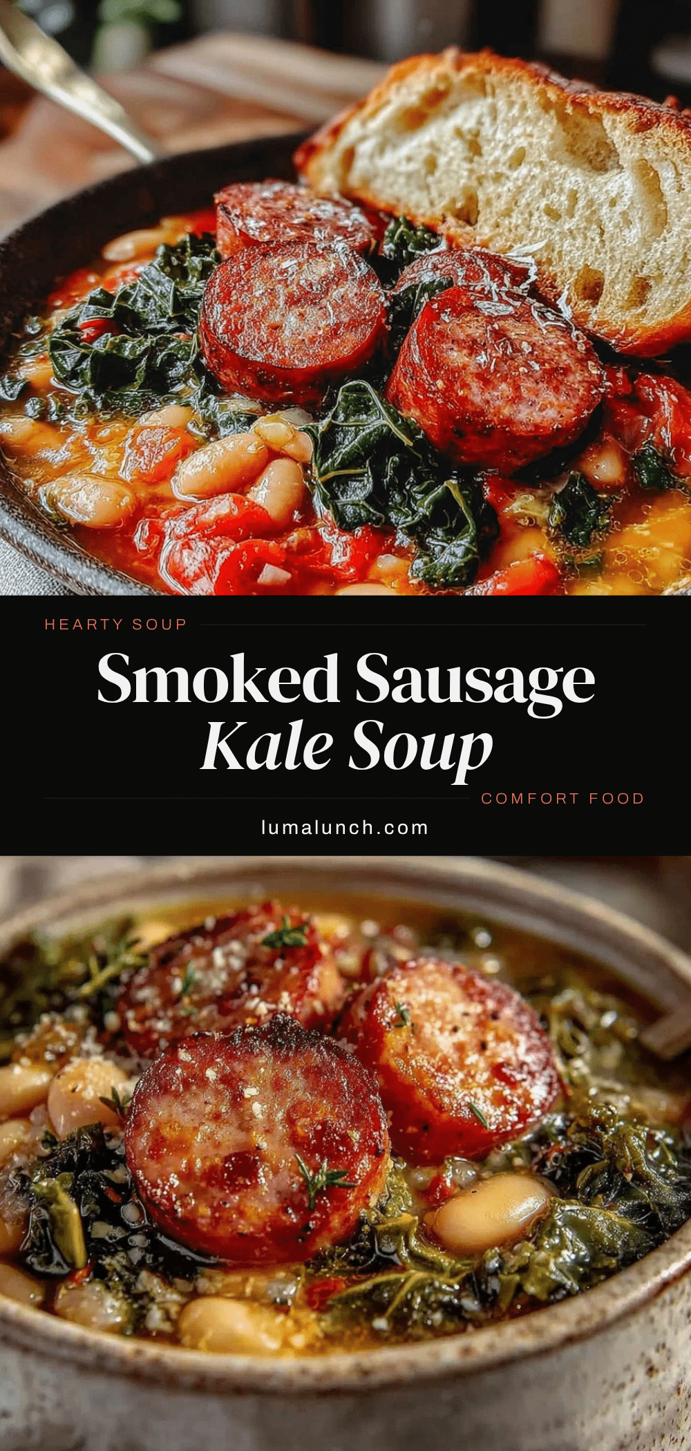 hearty smoked sausage and kale white bean soup recipe