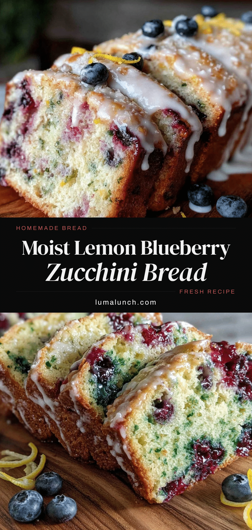 lemon blueberry zucchini bread recipe