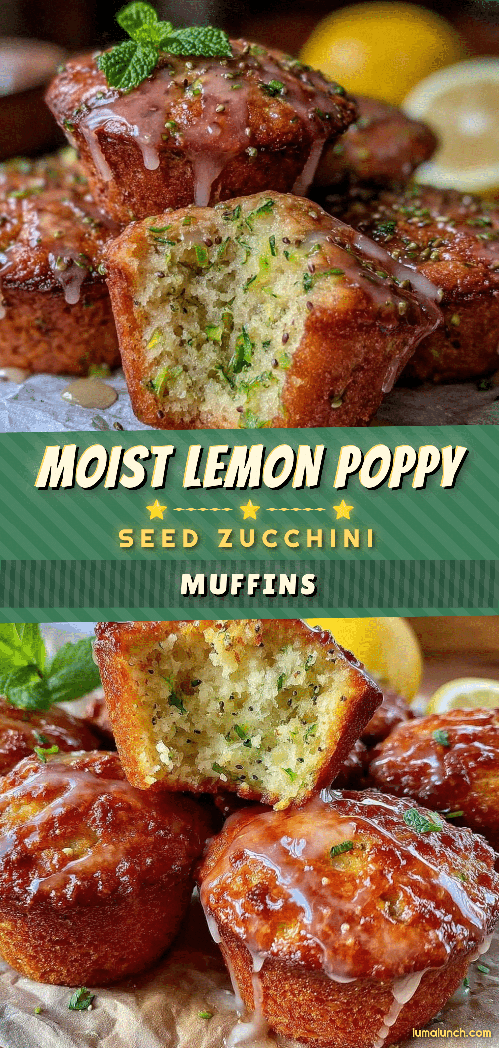 lemon poppy seed zucchini muffins recipe