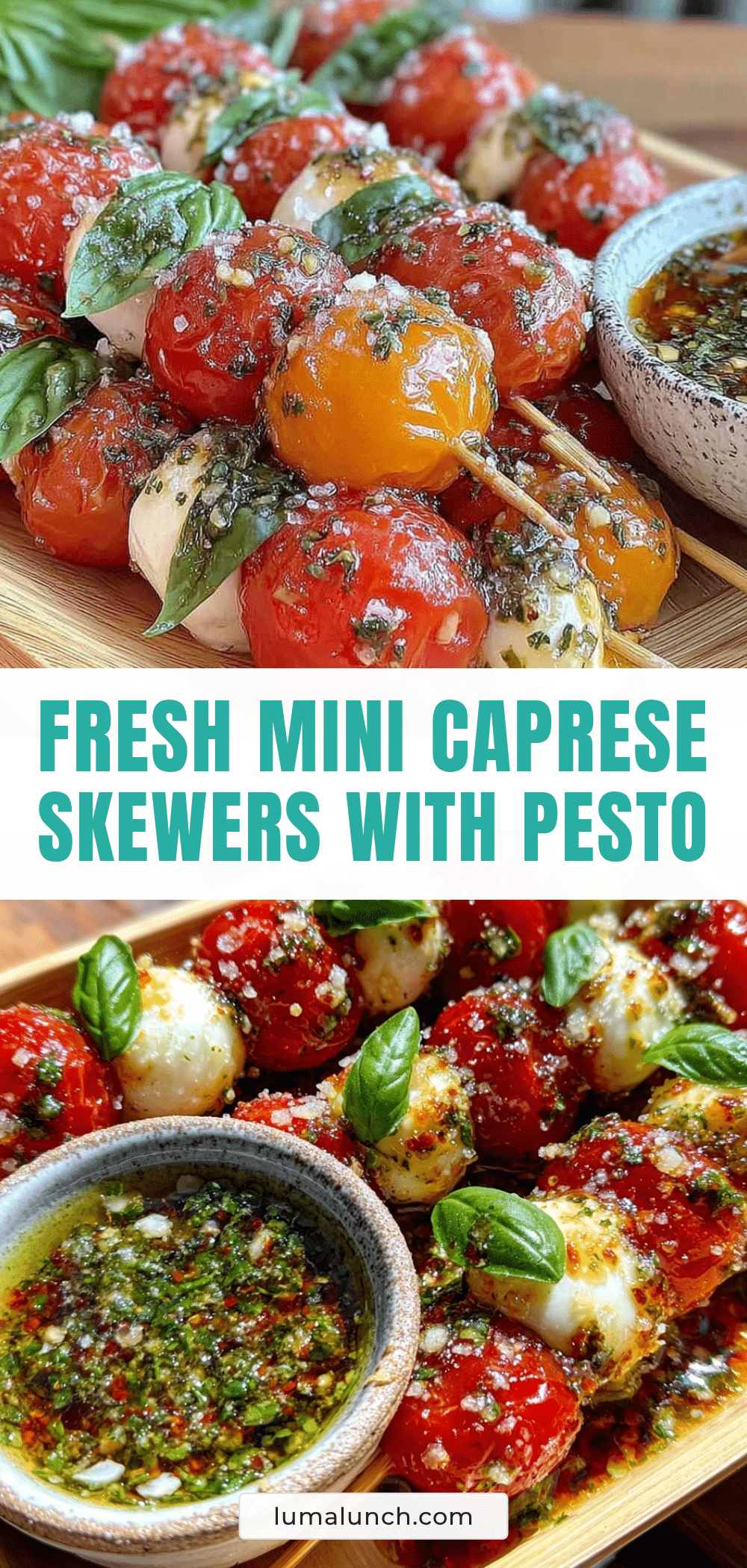 mini Caprese bento box skewers recipe