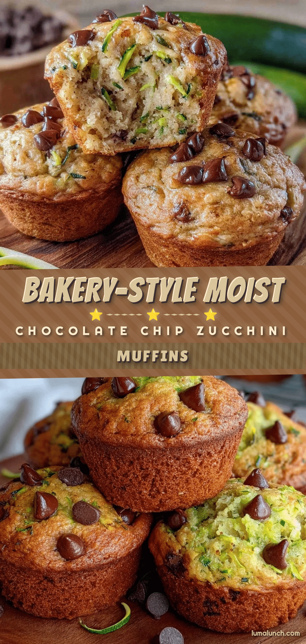 moist chocolate chip zucchini muffins recipe