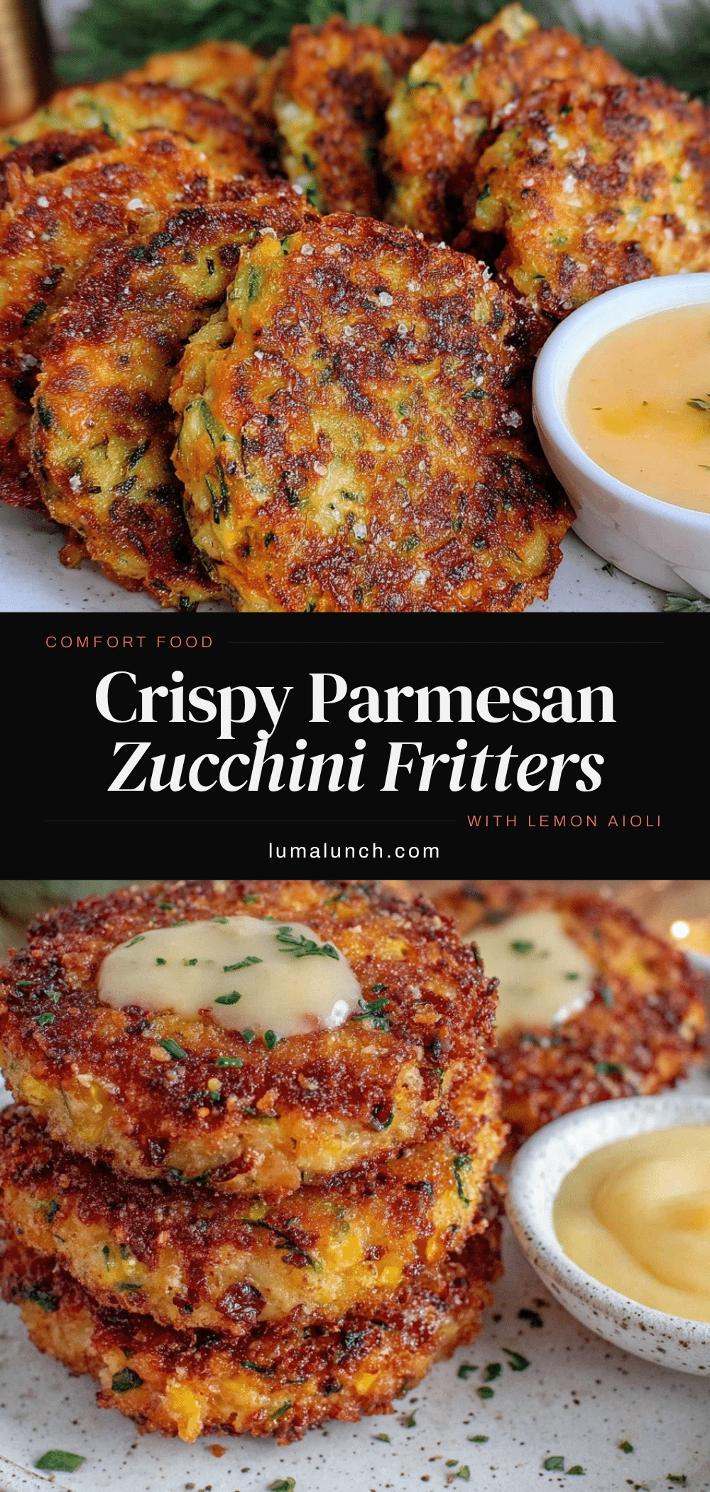 Parmesan-Crusted Zucchini Fritters recipe