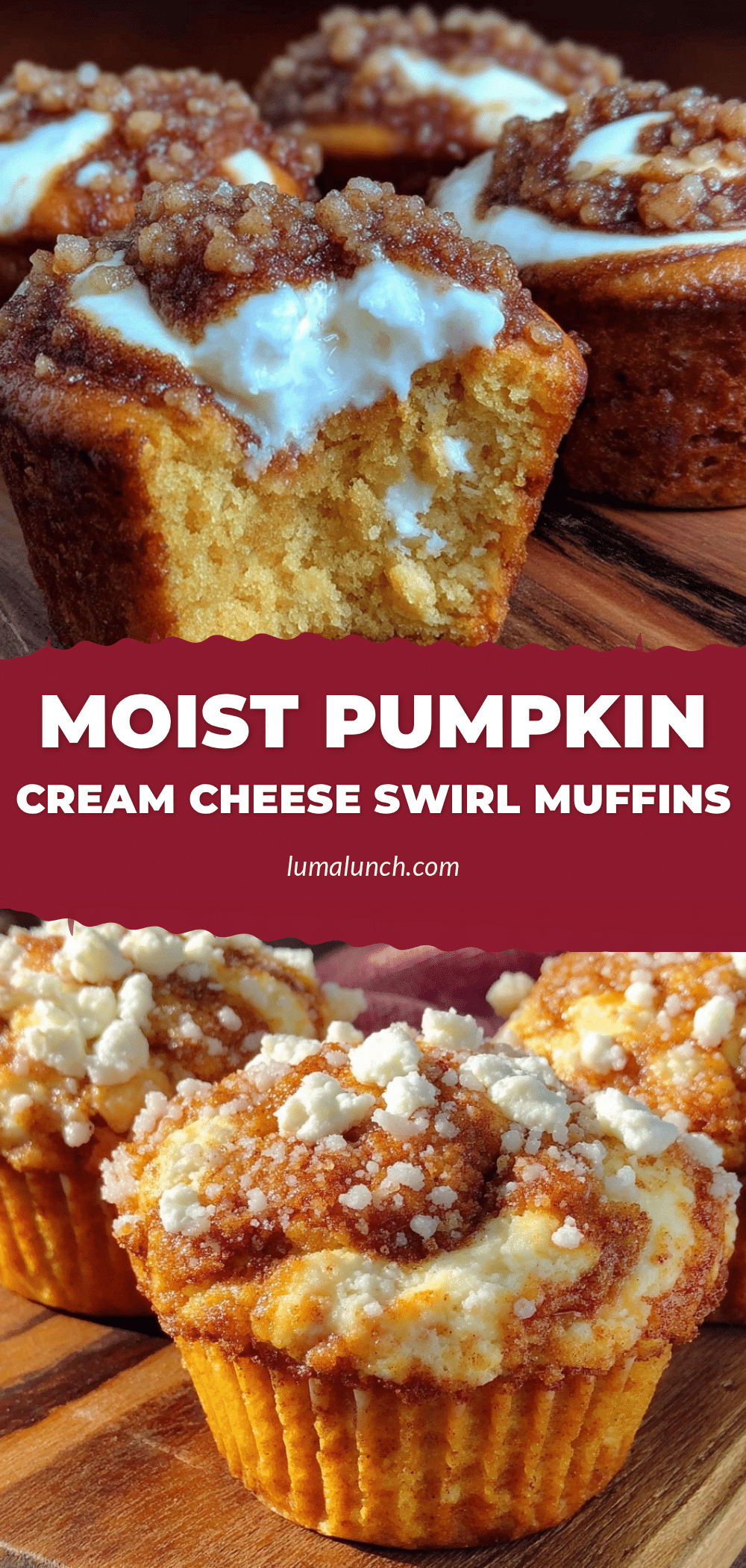 pumpkin cream cheese swirl muffins recipe