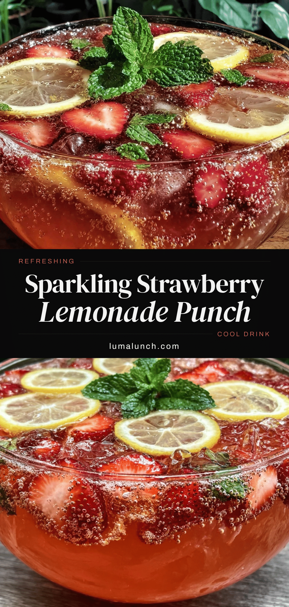 sparkling strawberry lemonade punch recipe