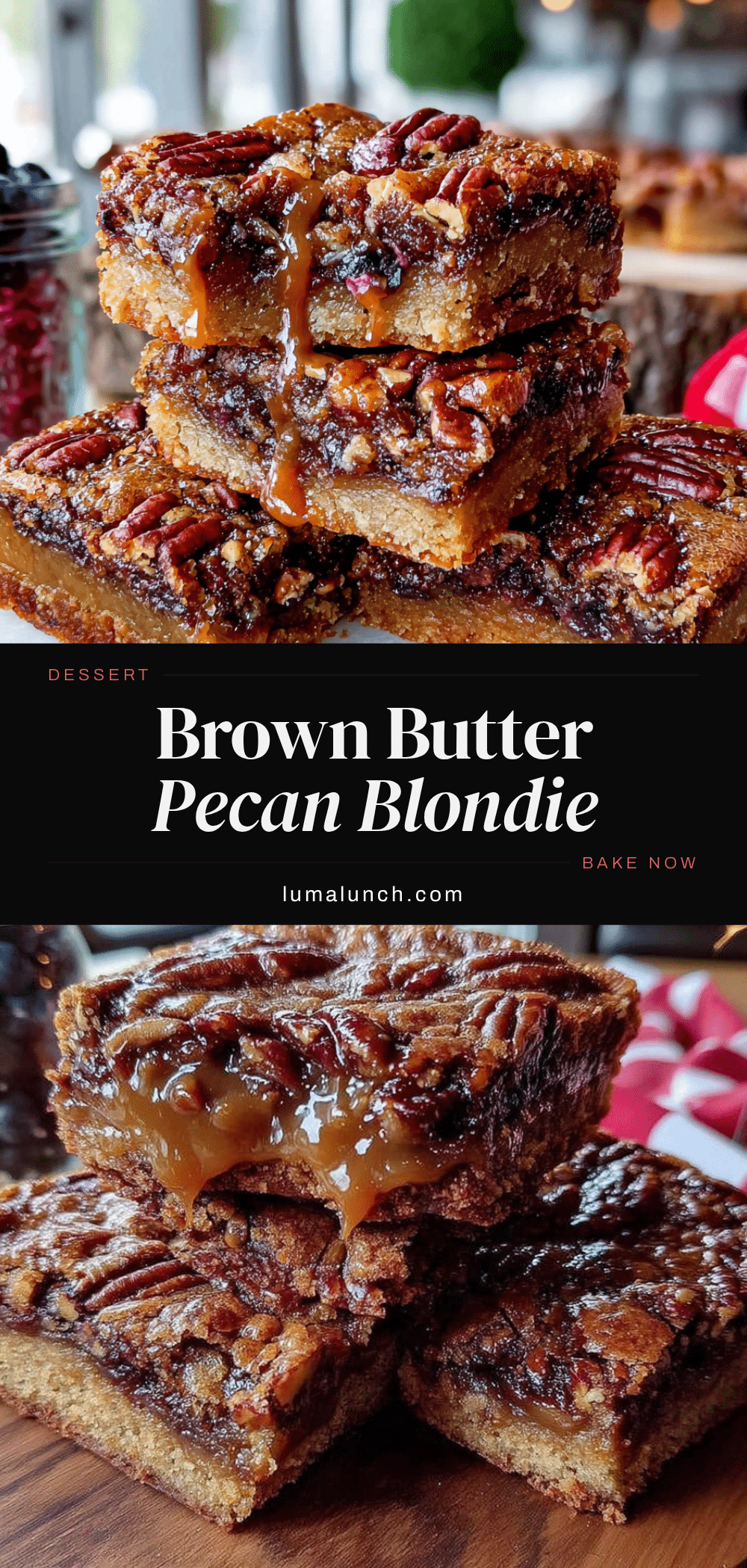 brown butter pecan blondie bars recipe