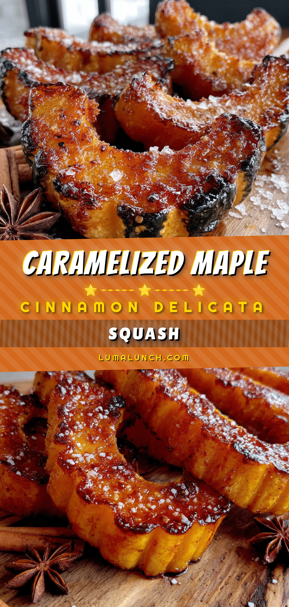 caramelized maple cinnamon roasted delicata squash recipe