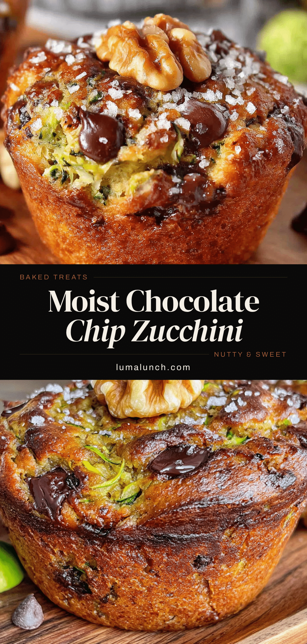 chocolate chip zucchini muffins recipe