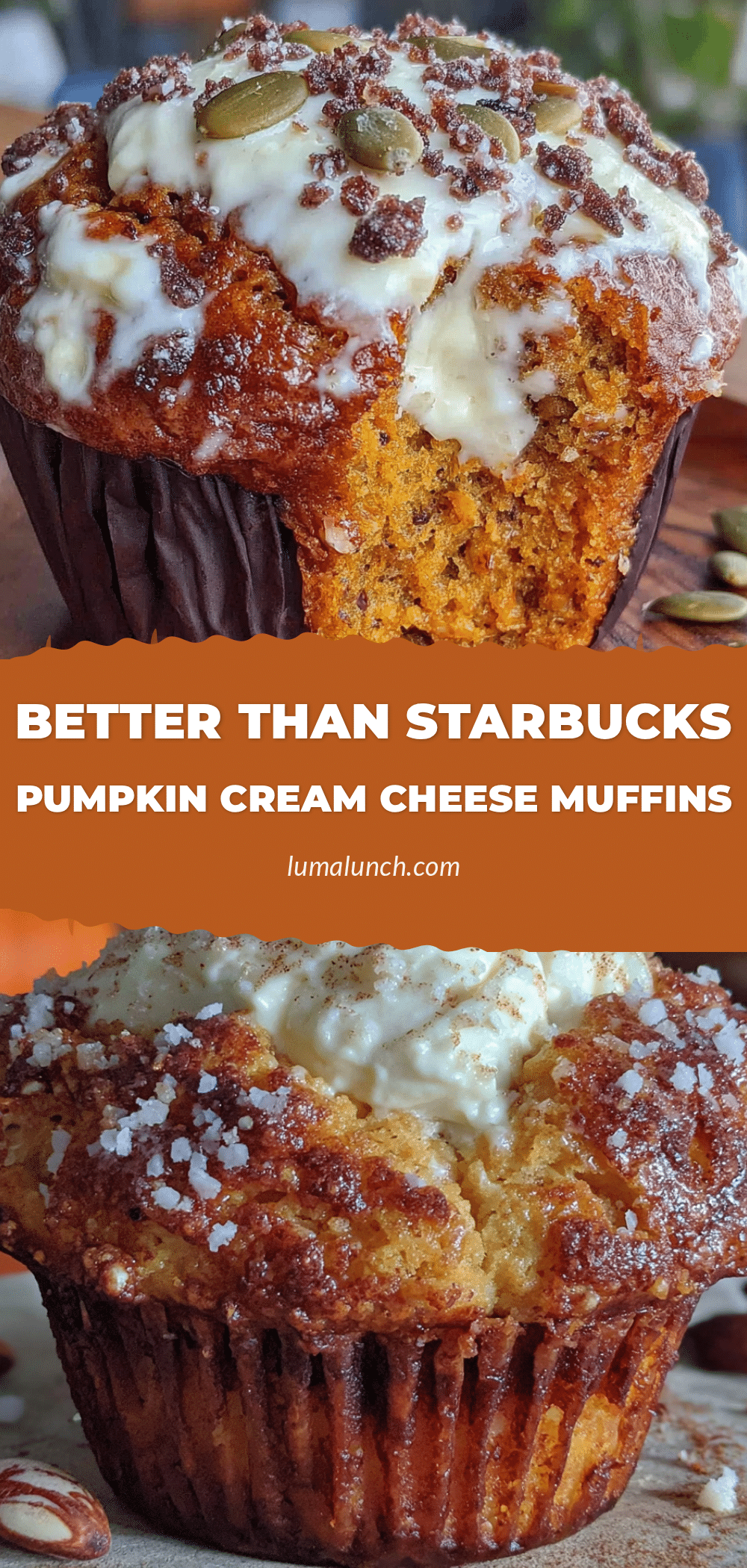 Copycat Starbucks Pumpkin Cream Cheese Muffins recipe