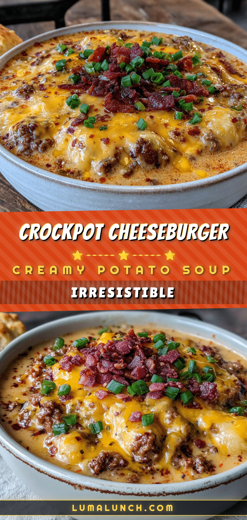 creamy crockpot cheeseburger potato soup recipe