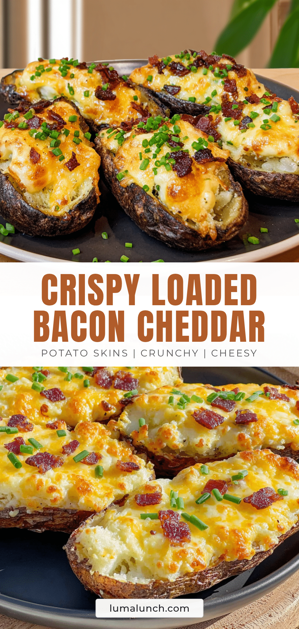 crispy loaded baked potato skins recipe