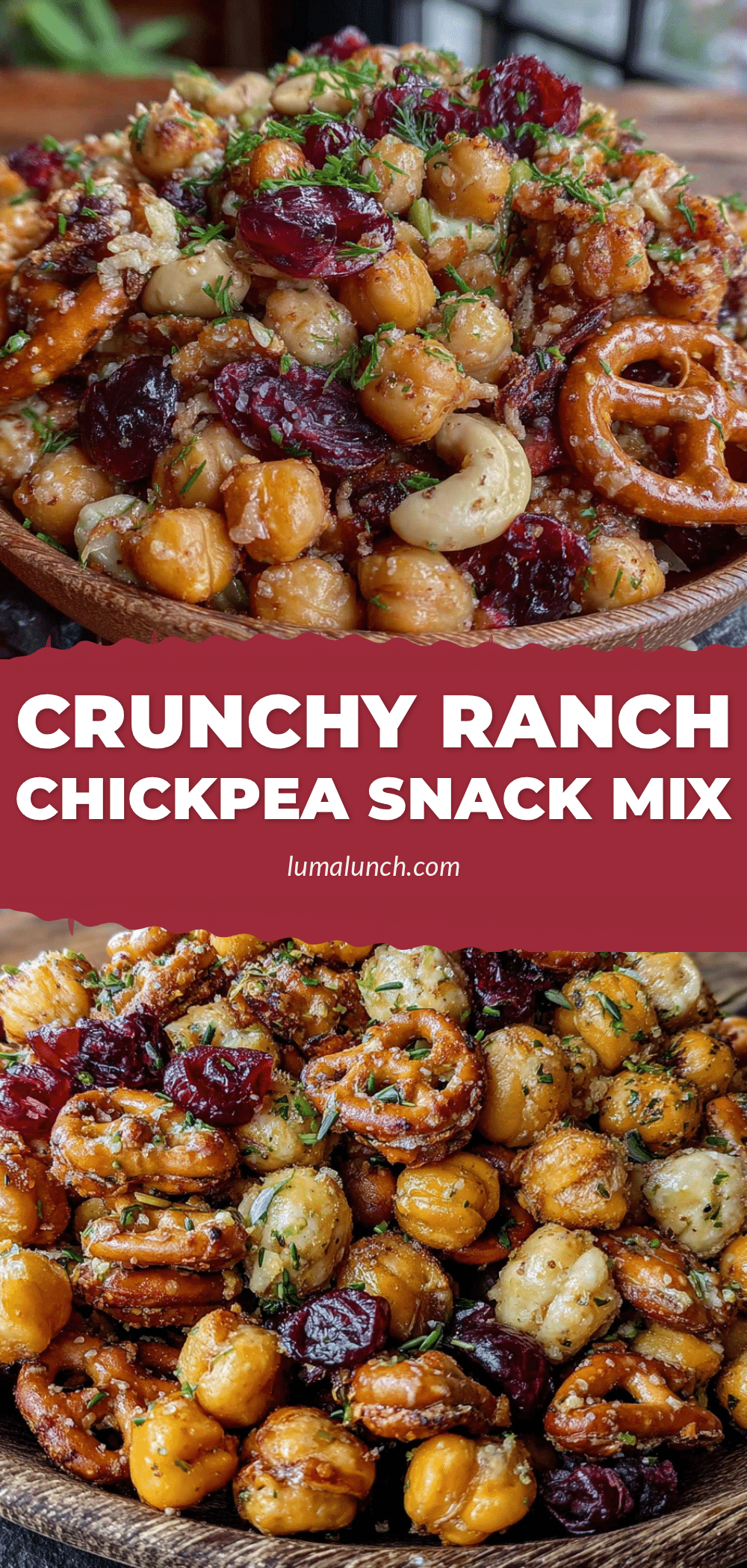 crunchy ranch chickpea snack mix recipe