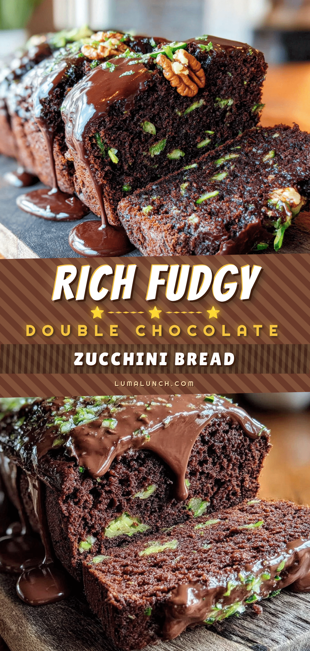 double chocolate zucchini bread with ganache recipe