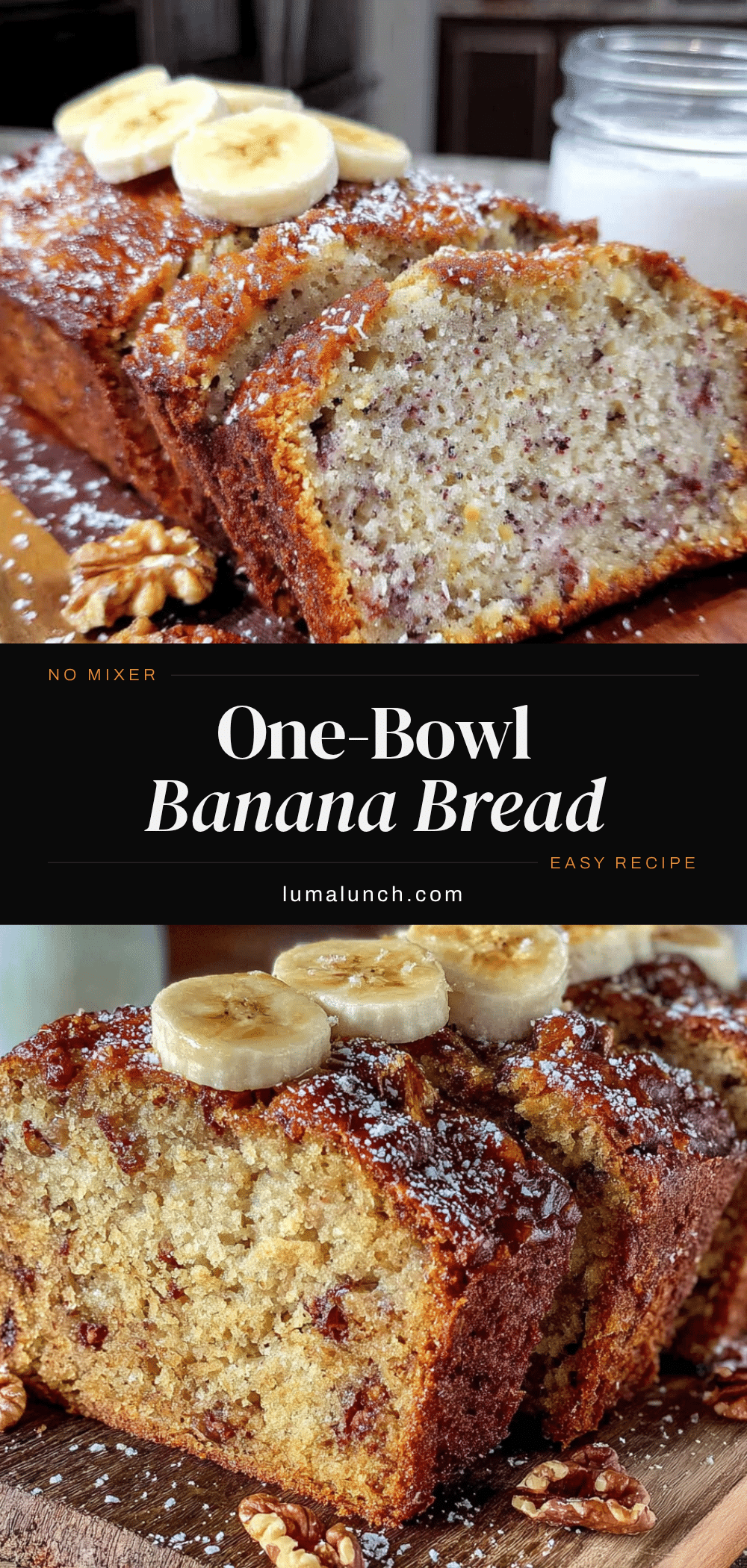easy one-bowl banana bread recipe