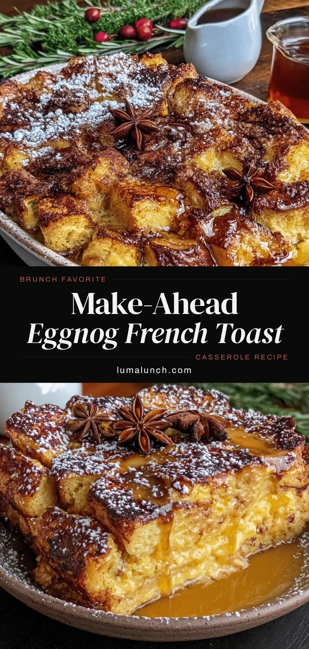 eggnog french toast casserole recipe