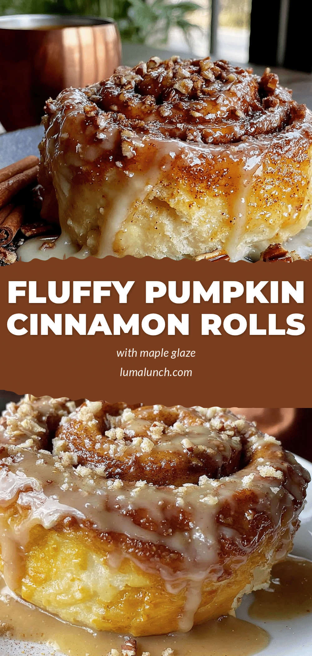 fluffy pumpkin cinnamon rolls with maple glaze recipe