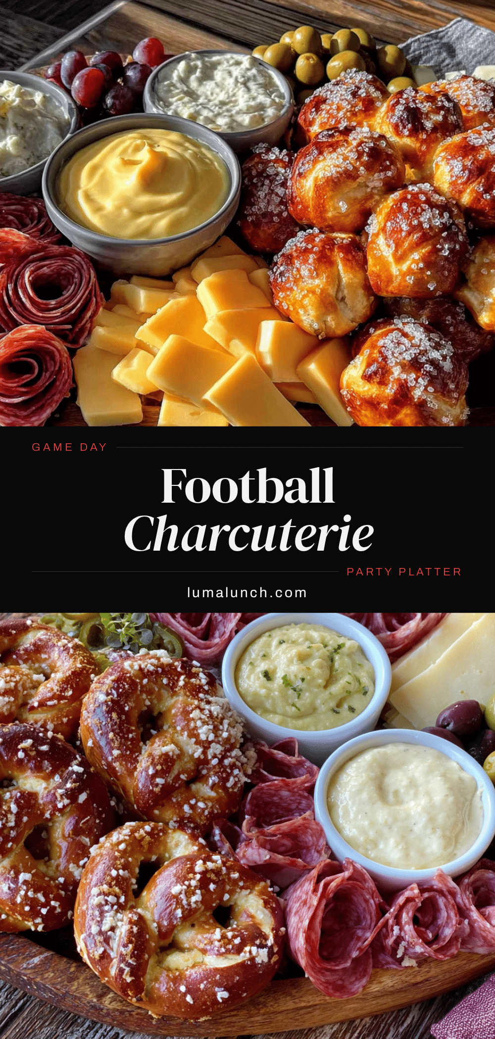 football charcuterie board recipe