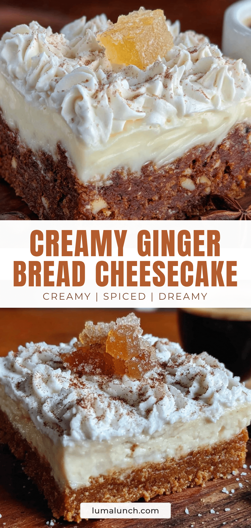 gingerbread cheesecake bars recipe
