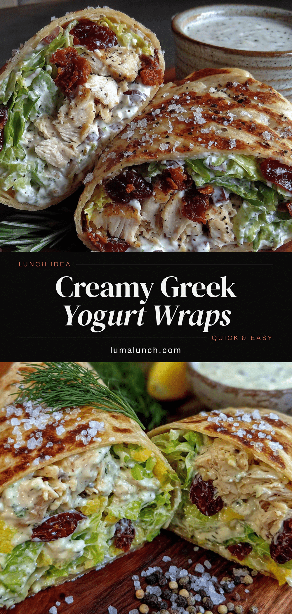 Greek yogurt ranch chicken salad wraps recipe