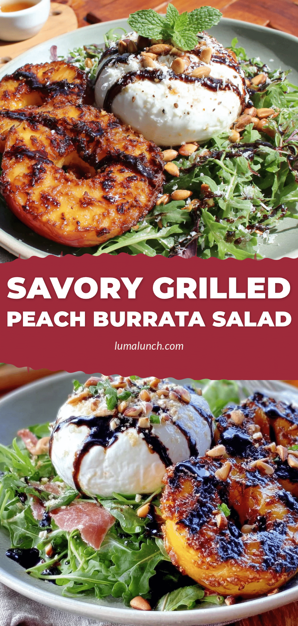 grilled peach burrata salad recipe