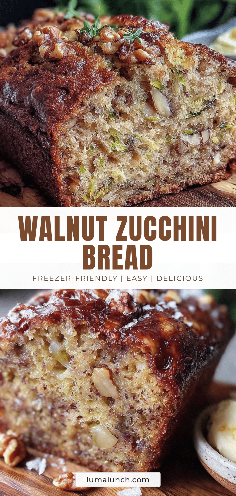 homemade zucchini bread with walnuts recipe