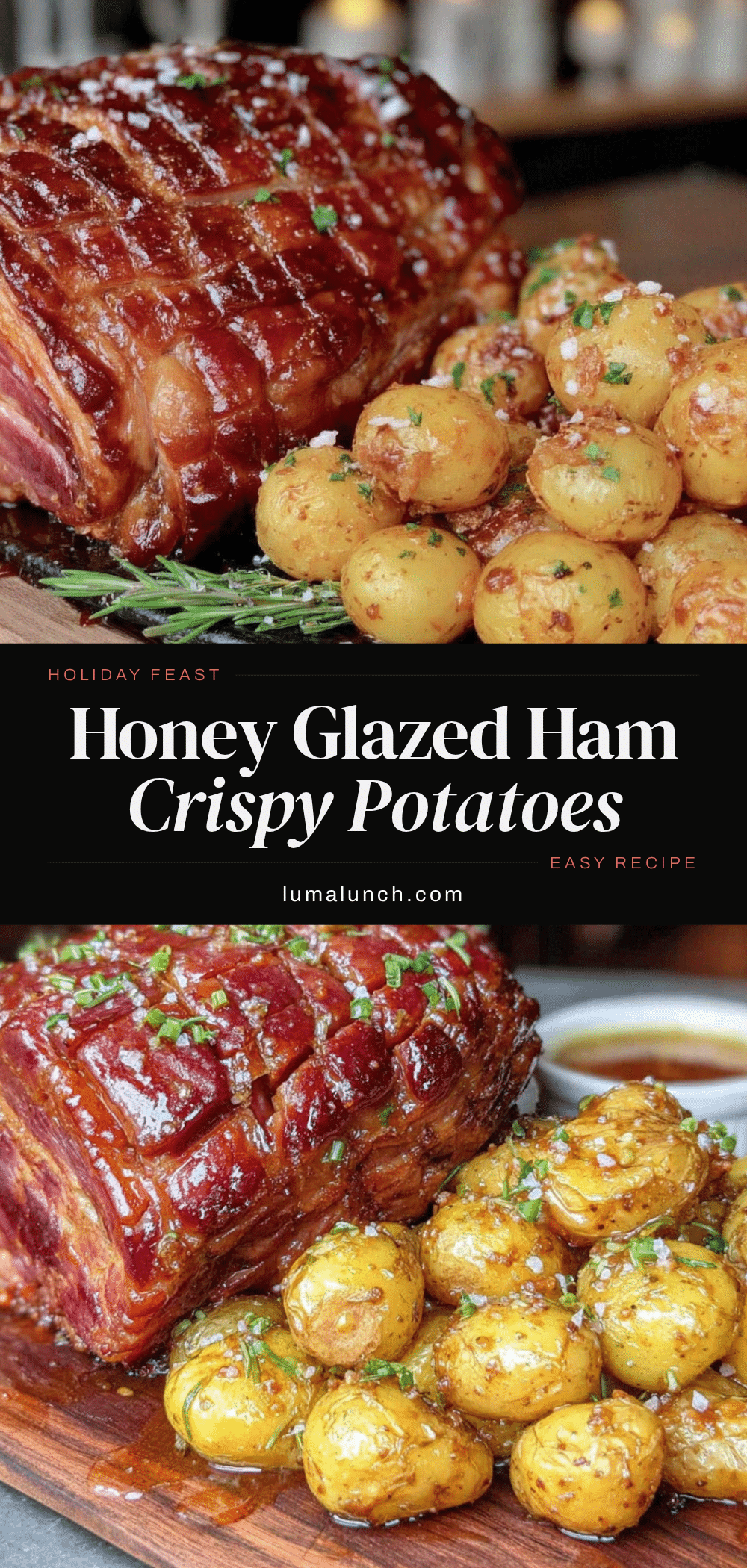 honey glazed ham with rosemary potatoes recipe