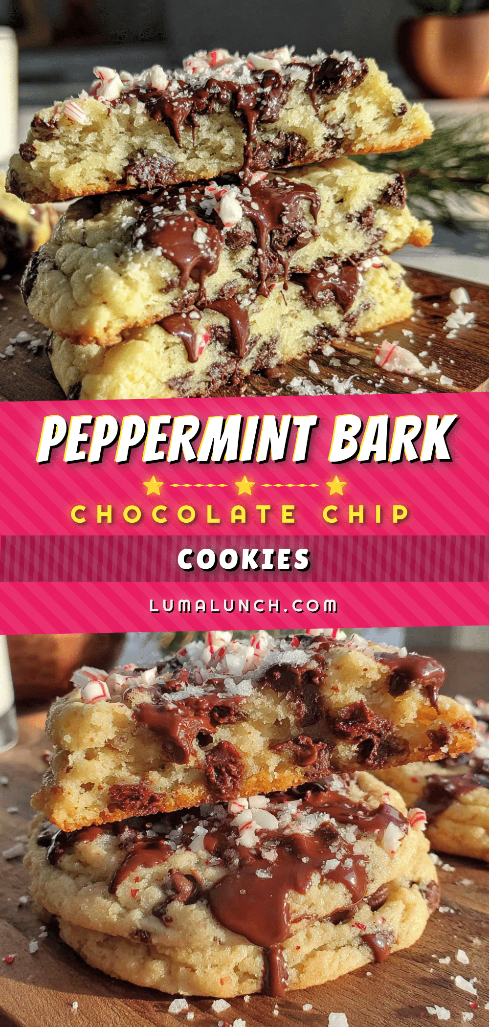 peppermint bark chocolate chip cookies recipe