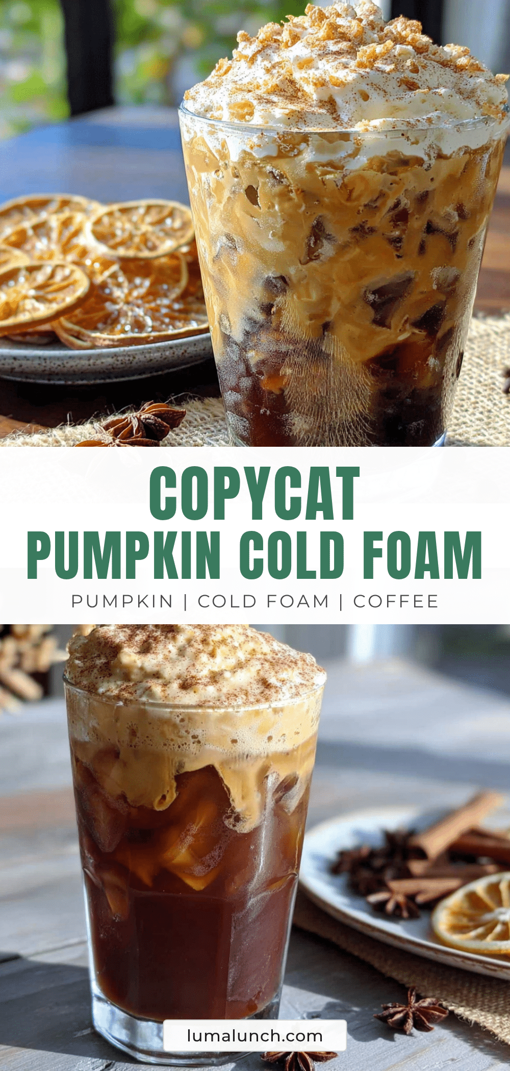 perfect copycat starbucks pumpkin cold foam iced coffee recipe