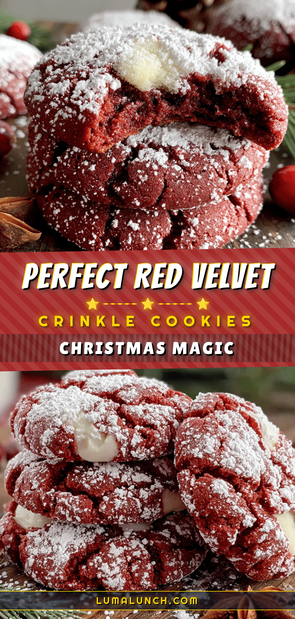 red velvet crinkle cookies recipe