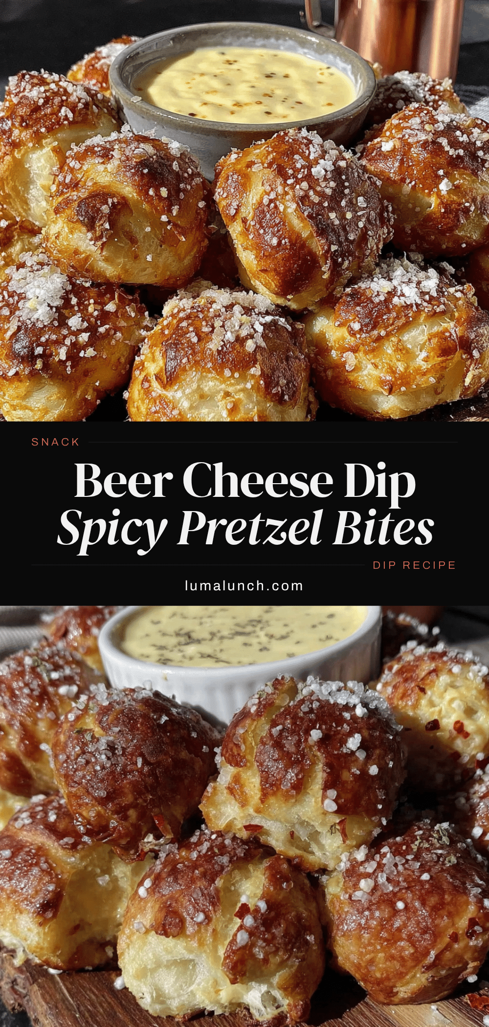 spicy ranch pretzel bites with beer cheese dip recipe