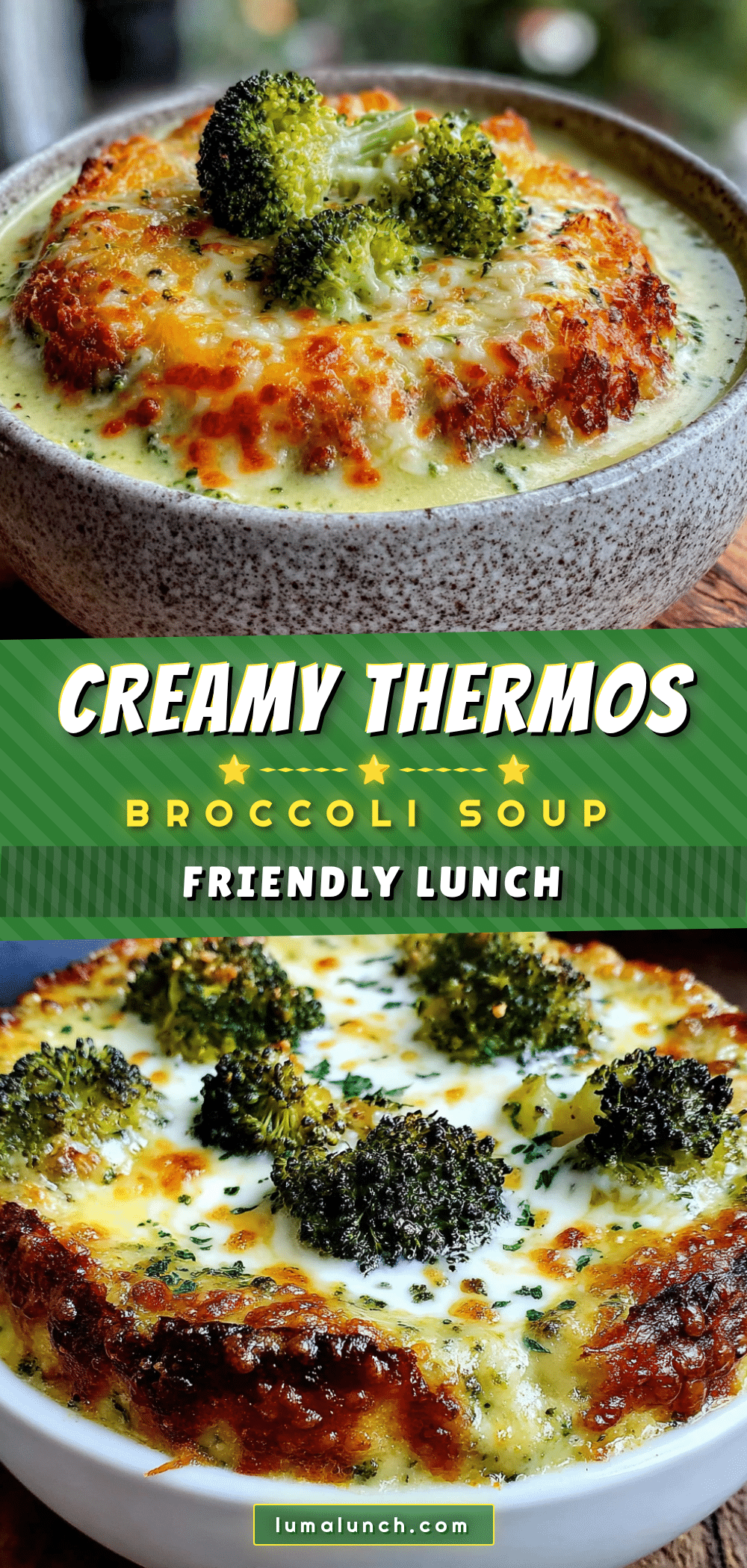 thermos-friendly cheesy broccoli soup recipe