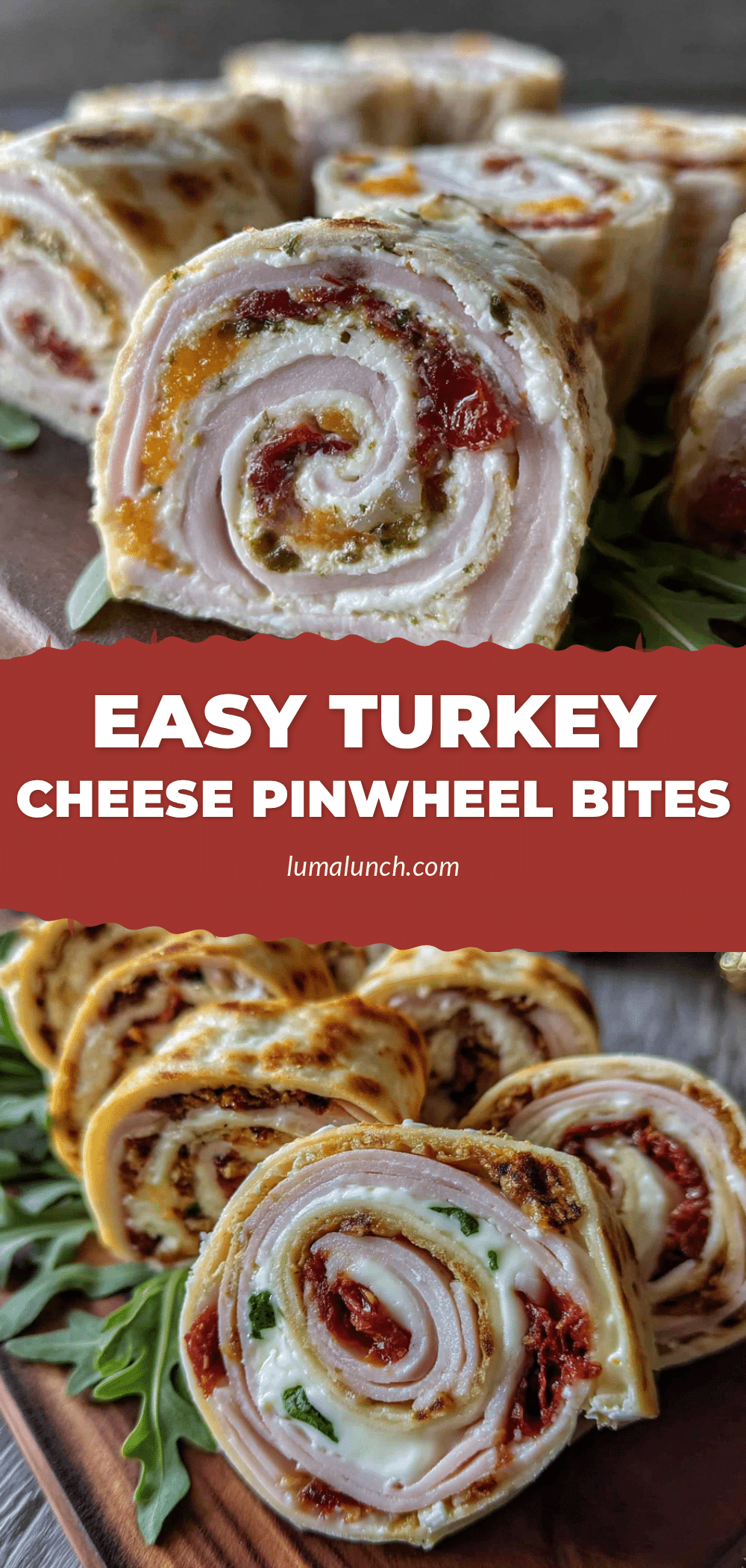 turkey and cheese pinwheel wraps recipe