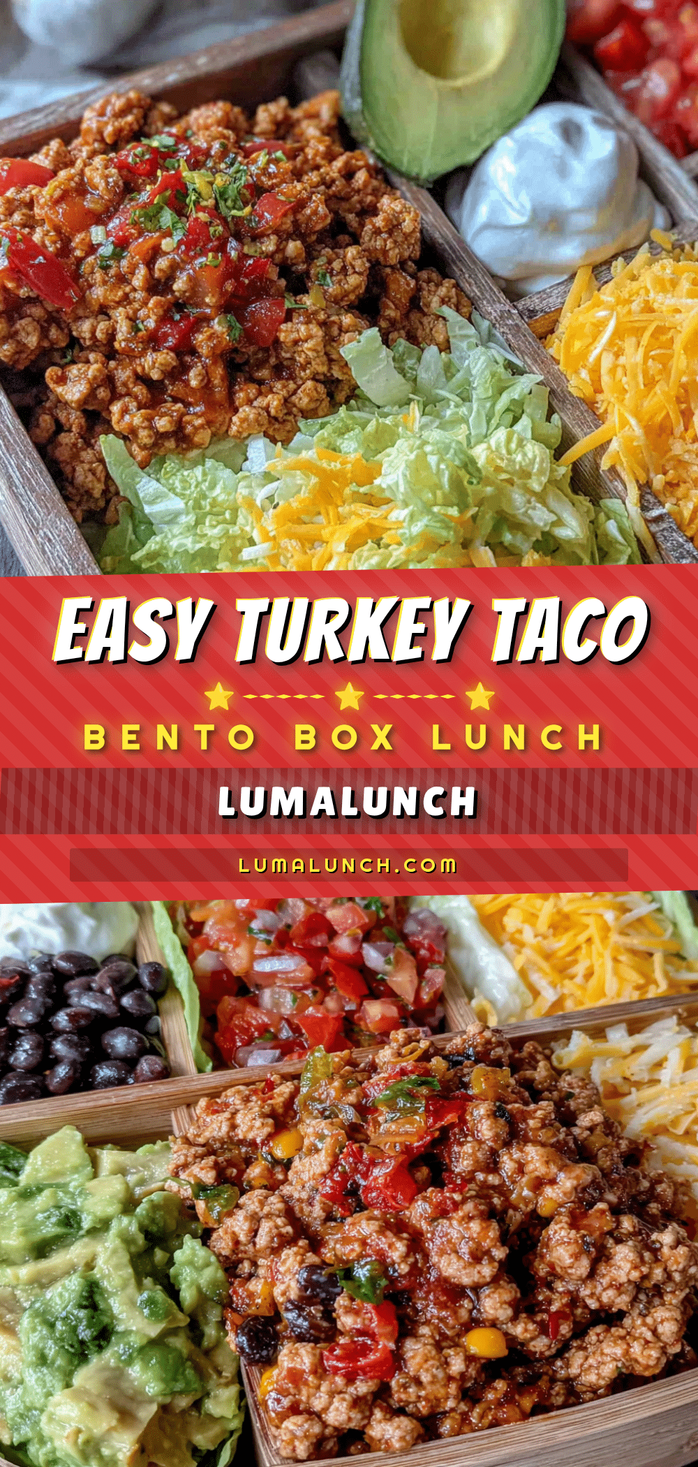 turkey taco bento box lunch recipe