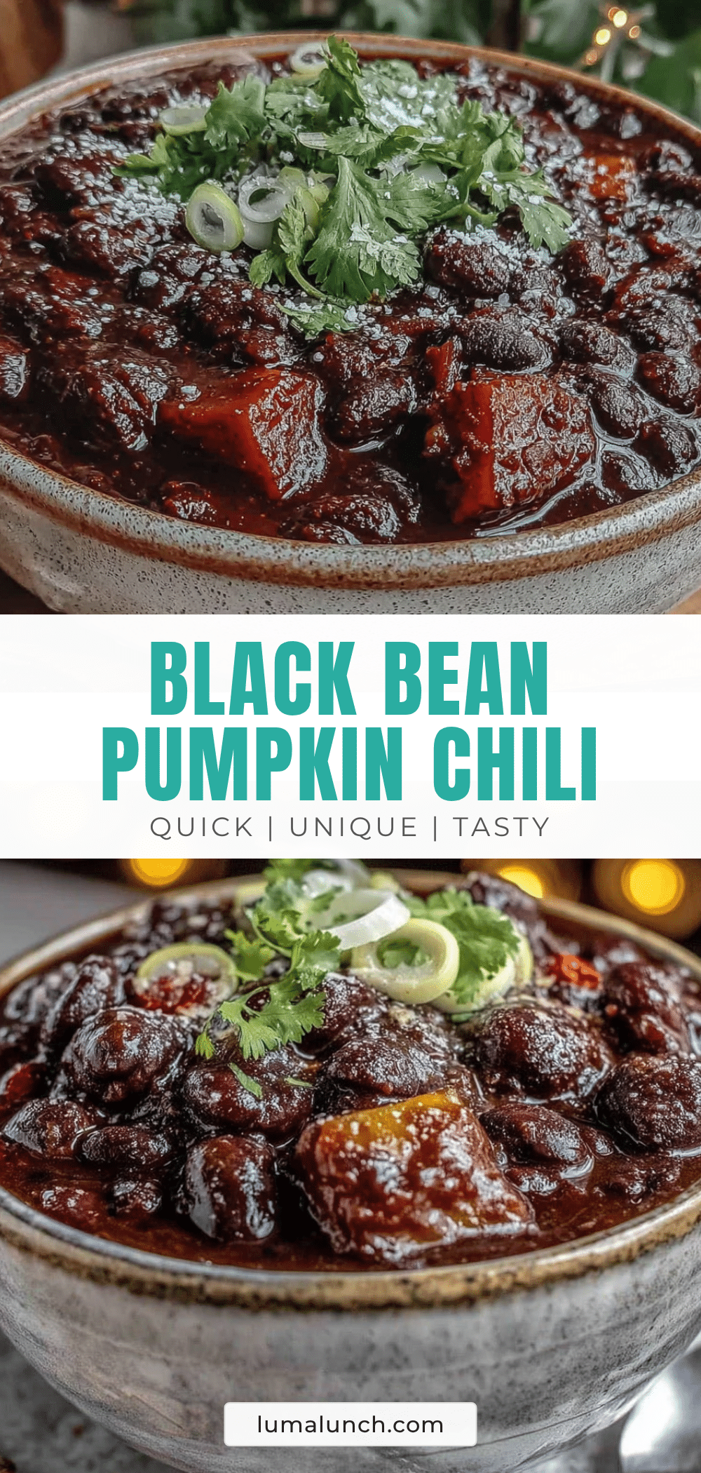 black bean pumpkin chili recipe