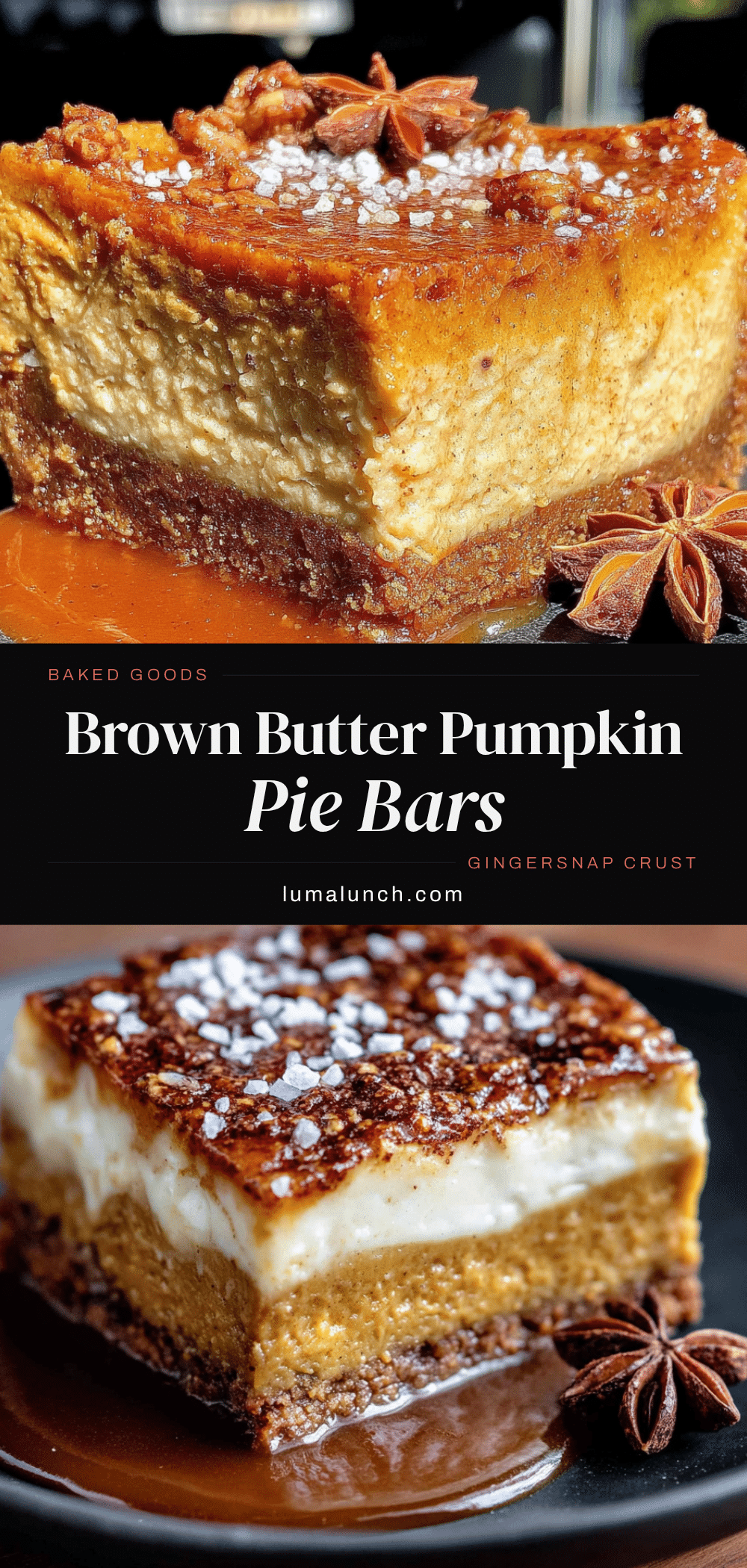 brown butter pumpkin pie bars recipe