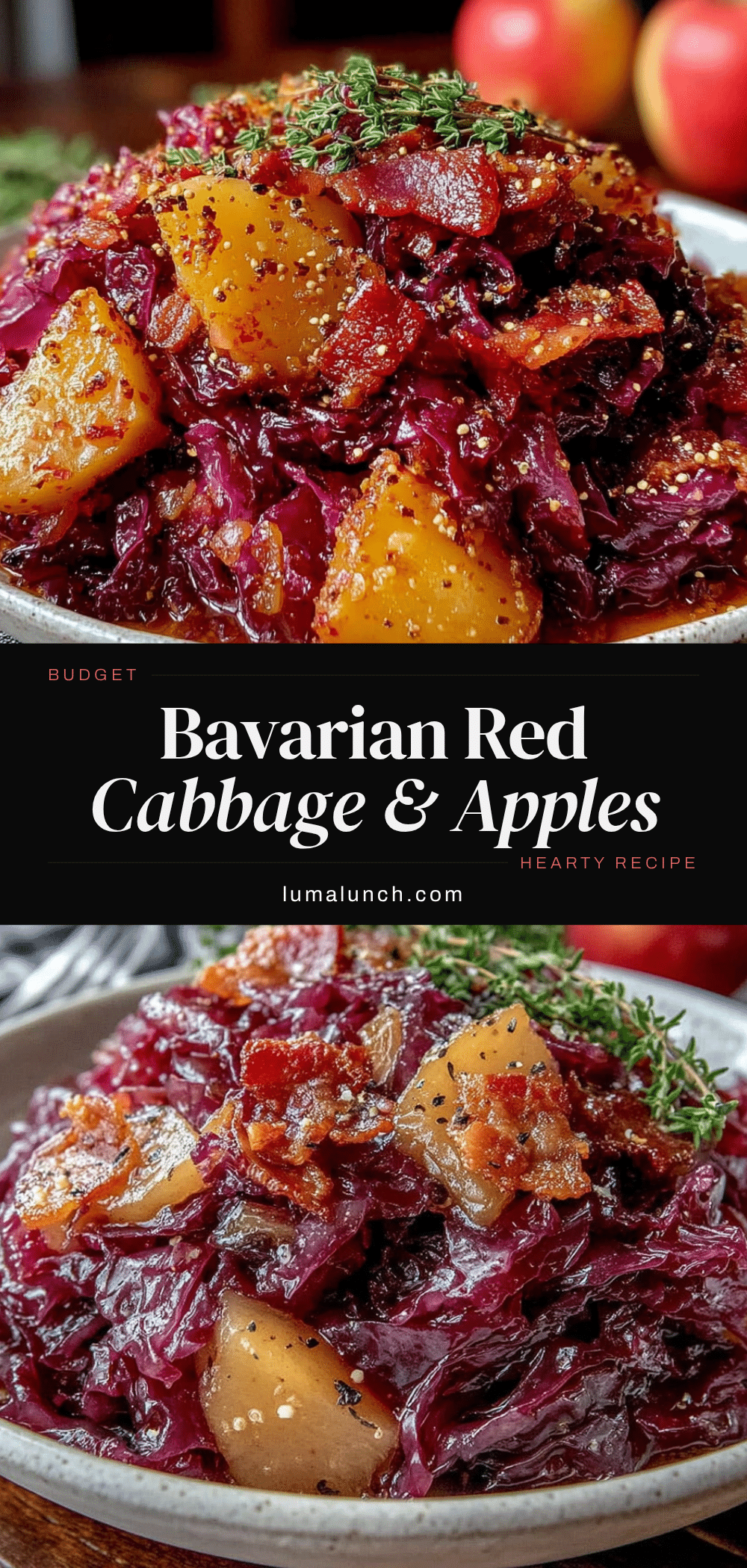 Budget-Friendly Bavarian Red Cabbage with Apples and Bacon recipe