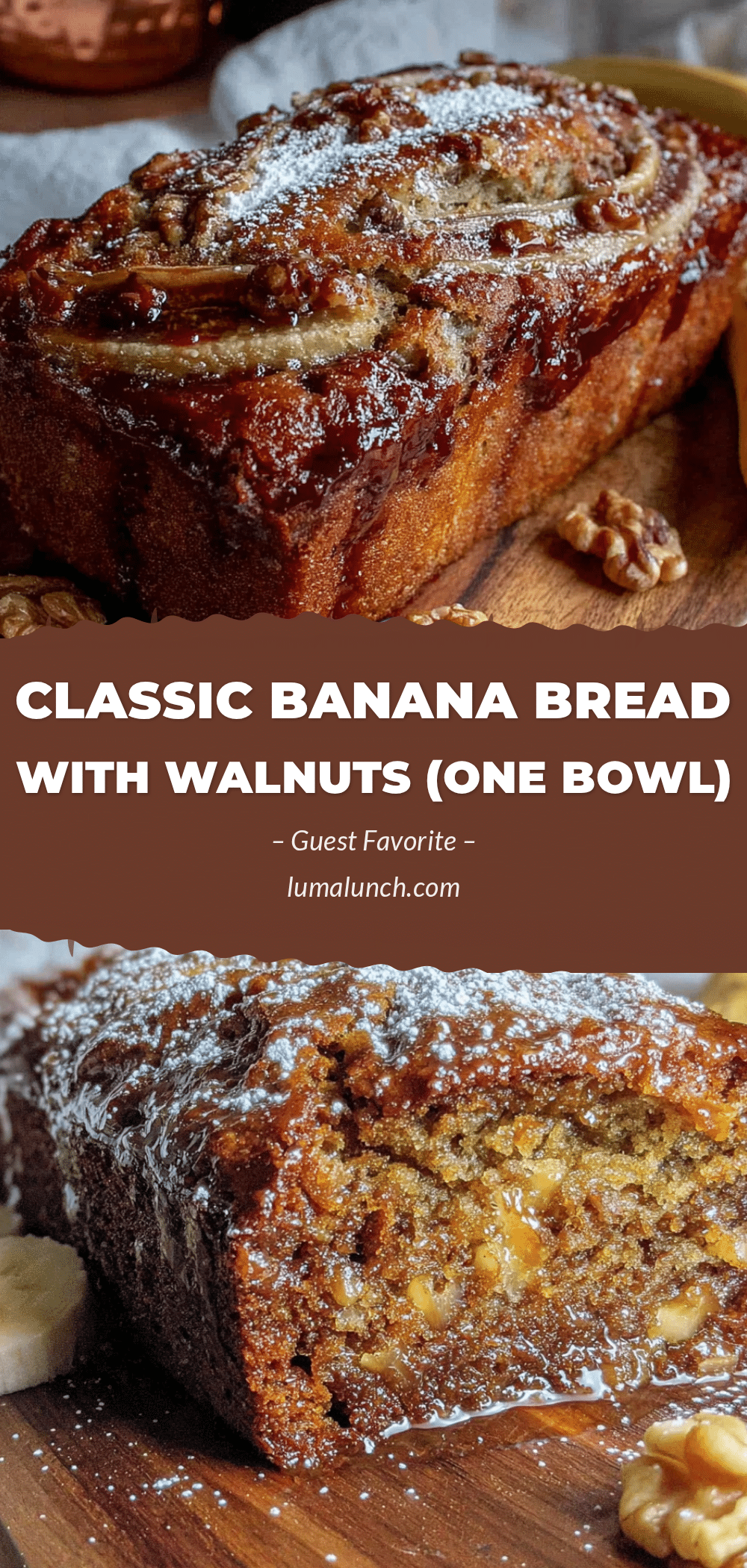 classic banana bread with walnuts recipe