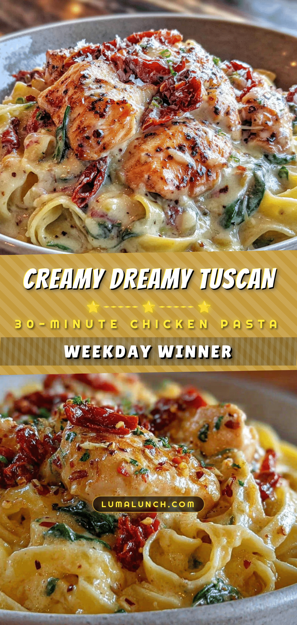 creamy tuscan chicken pasta recipe