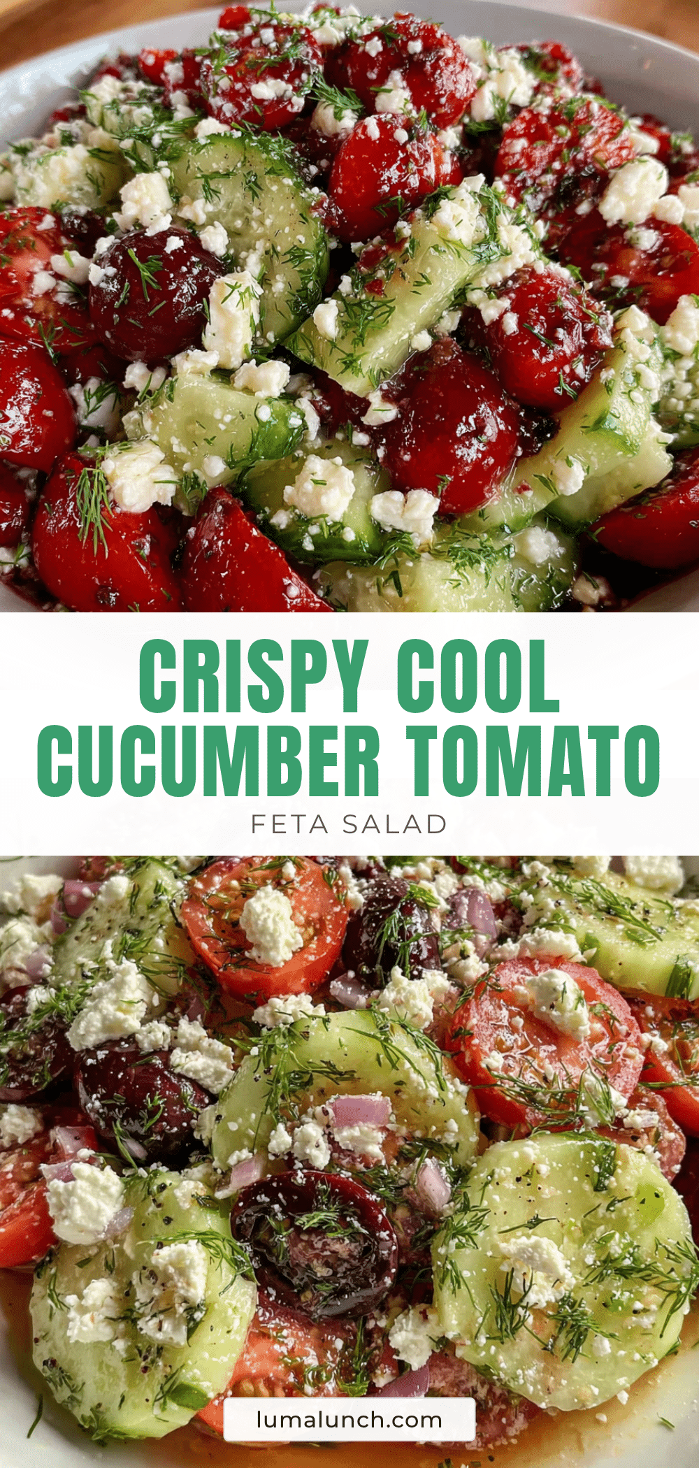 cucumber tomato salad with feta and dill recipe