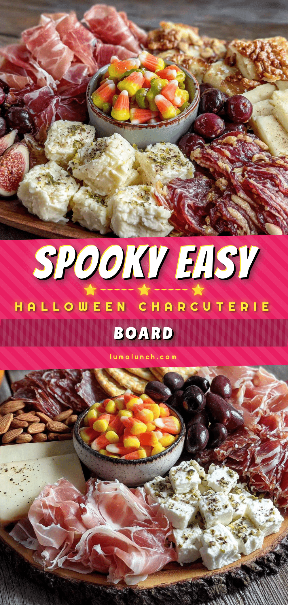 Easy Halloween Charcuterie Board with Candy Corn recipe