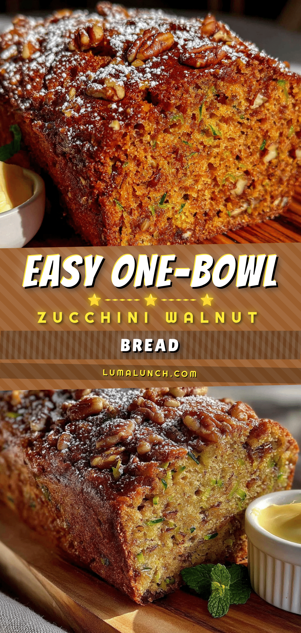 Easy One-Bowl Zucchini Walnut Bread recipe