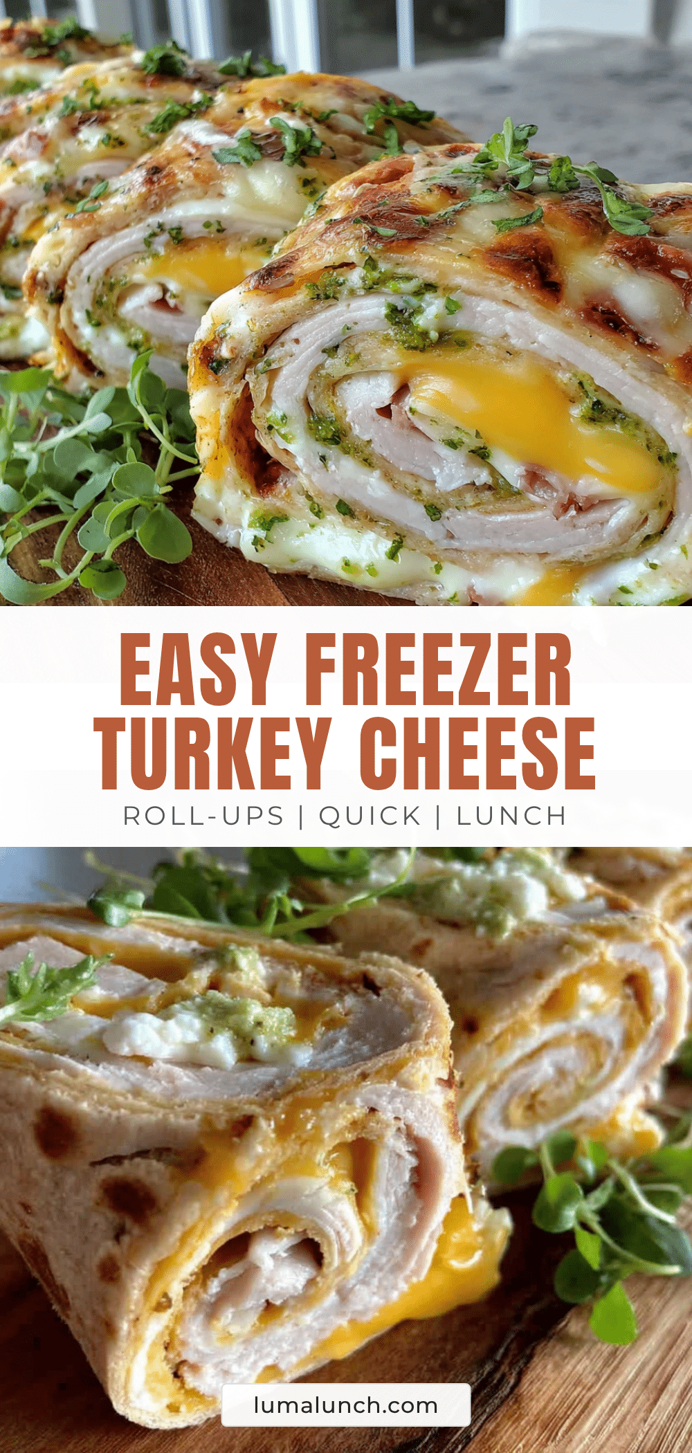 Freezer turkey and cheese lunch roll-ups recipe