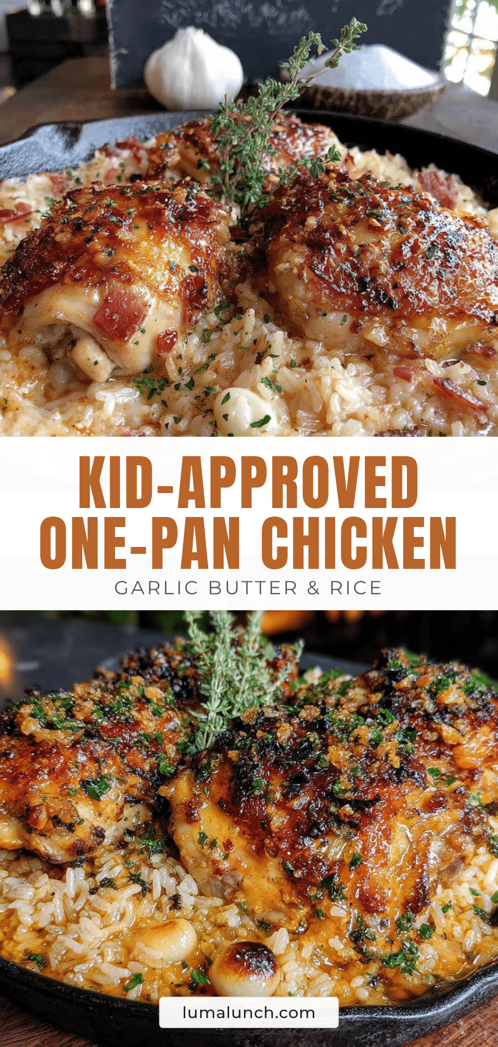 garlic butter chicken and rice recipe