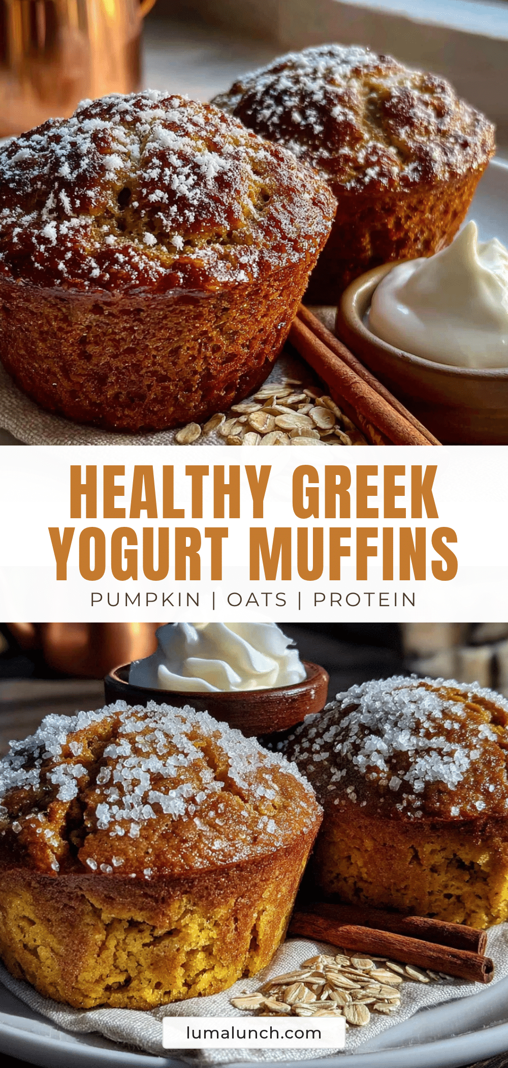 Greek yogurt pumpkin muffins recipe