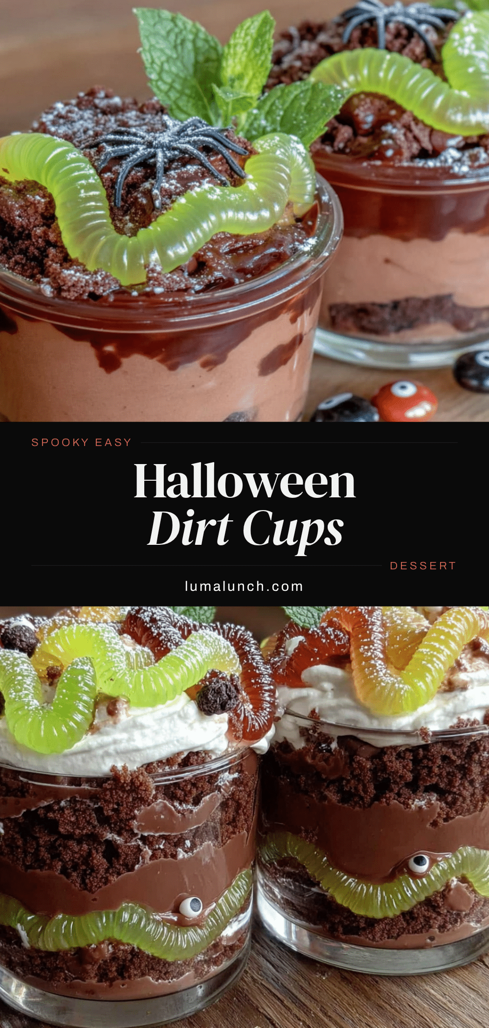 halloween dirt cups recipe
