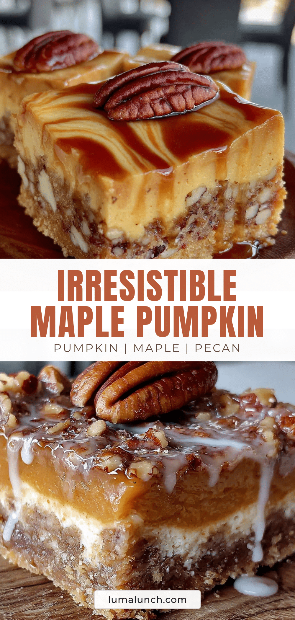 maple pumpkin cheesecake bars recipe