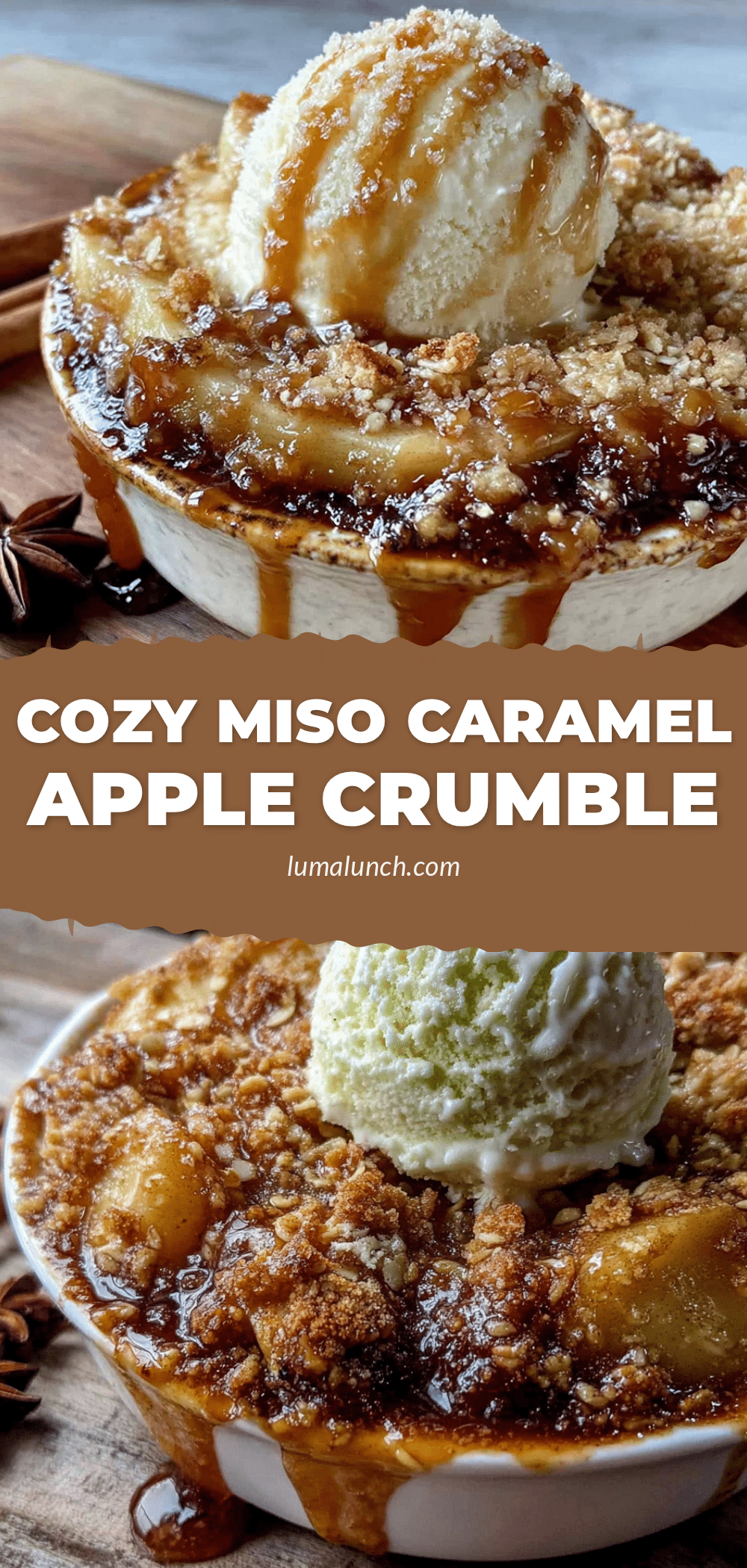 miso caramel apple crumble recipe